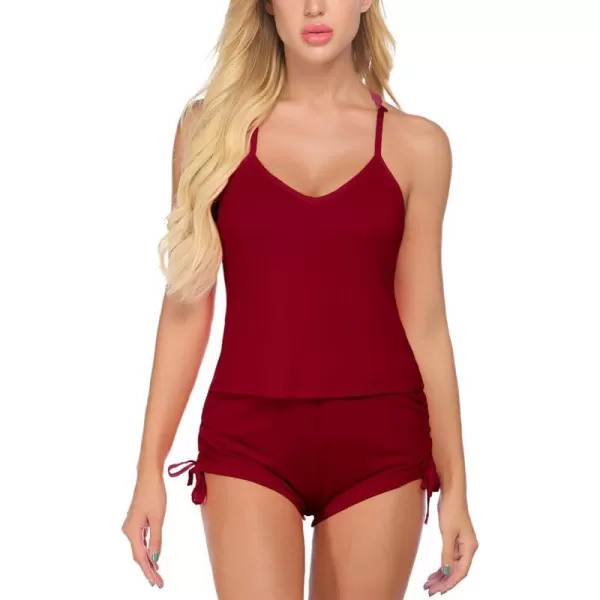 Avidlove Lingerie for Women Sexy Ultra Soft Pajamas Cami Shorts 2 Piece PJ Sets Sleepwear Wine Red XXLargeAvidlove Lingerie for Women Sexy Ultra Soft Pajamas Cami Shorts 2 Piece PJ Sets Sleepwear Wine Red XXLarge