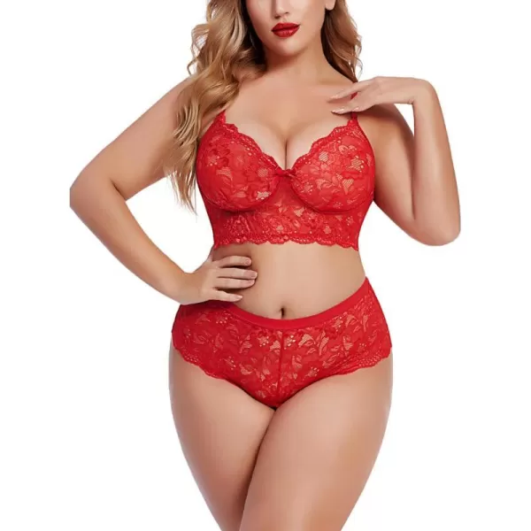 Avidlove Plus Size Lingerie Set for Women High Waist Lace Bra and Panty Set Strap Bralette Babydoll BodysuitAvidlove Plus Size Lingerie Set for Women High Waist Lace Bra and Panty Set Strap Bralette Babydoll Bodysuit