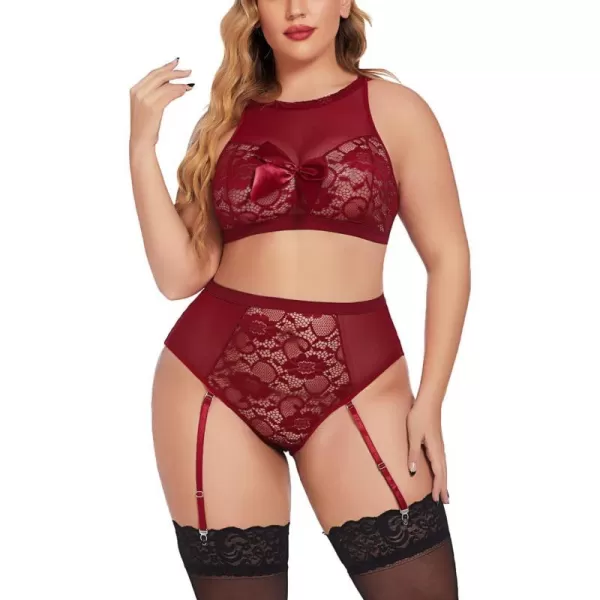 Avidlove Womens Exotic Lingerie Sets Plus Size Slutty Garter Belt Lingerie High Waist Bra and Panty SetWine Red22 PlusAvidlove Womens Exotic Lingerie Sets Plus Size Slutty Garter Belt Lingerie High Waist Bra and Panty SetWine Red22 Plus