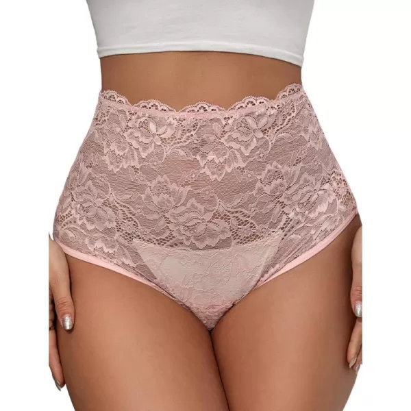 Avidlove Womens Underwear Invisible Seamless Hipster Lace Underwear Full Coverage PantiesHot Pink