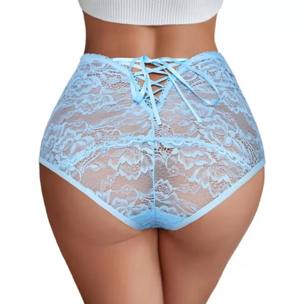 Avidlove Womens Underwear Invisible Seamless Hipster Lace Underwear Full Coverage PantiesLight Blue