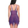imageAvidlove Women Lace Lingerie Front Closure Babydoll V Neck Nightwear Sexy Chemise NightieBpurple
