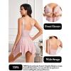 imageAvidlove Women Lace Lingerie Front Closure Babydoll V Neck Nightwear Sexy Chemise NightiePink Heart Print
