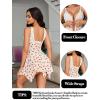 imageAvidlove Women Lace Lingerie Front Closure Babydoll V Neck Nightwear Sexy Chemise NightieStrawberry Print