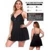 imageAvidlove Women Nightgown Sexy Sleepwear Lace Chemise Vneck Modal Babydoll Lounge DressBlack