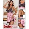 imageAvidlove Women Nightgown Sexy Sleepwear Lace Chemise Vneck Modal Babydoll Lounge DressBlack Heart