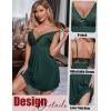 imageAvidlove Women Nightgown Sexy Sleepwear Lace Chemise Vneck Modal Babydoll Lounge DressDark Green