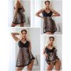 imageAvidlove Women Nightgown Sexy Sleepwear Lace Chemise Vneck Modal Babydoll Lounge DressLepoard