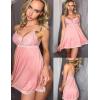 imageAvidlove Women Nightgown Sexy Sleepwear Lace Chemise Vneck Modal Babydoll Lounge DressPink
