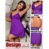 imageAvidlove Women Nightgown Sexy Sleepwear Lace Chemise Vneck Modal Babydoll Lounge DressPurple