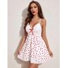imageAvidlove Women Nightgown Sexy Sleepwear Lace Chemise Vneck Modal Babydoll Lounge DressRed Heart