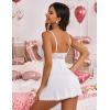 imageAvidlove Women Nightgown Sexy Sleepwear Lace Chemise Vneck Modal Babydoll Lounge DressWhite