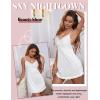 imageAvidlove Women Nightgown Sexy Sleepwear Lace Chemise Vneck Modal Babydoll Lounge DressWhite