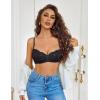 imageAvidlove Womens Sexy Lace Bra Sheer Balconette Underwire Unlined Everyday Bras LingerieBlack