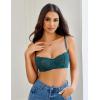 imageAvidlove Womens Sexy Lace Bra Sheer Balconette Underwire Unlined Everyday Bras LingerieBluish Green