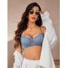 imageAvidlove Womens Sexy Lace Bra Sheer Balconette Underwire Unlined Everyday Bras LingerieDark Blue