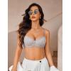 imageAvidlove Womens Sexy Lace Bra Sheer Balconette Underwire Unlined Everyday Bras LingerieLight Grey