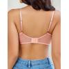 imageAvidlove Womens Sexy Lace Bra Sheer Balconette Underwire Unlined Everyday Bras LingerieLight Pink