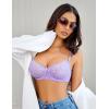 imageAvidlove Womens Sexy Lace Bra Sheer Balconette Underwire Unlined Everyday Bras LingerieLilac