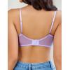 imageAvidlove Womens Sexy Lace Bra Sheer Balconette Underwire Unlined Everyday Bras LingerieLilac