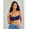 imageAvidlove Womens Sexy Lace Bra Sheer Balconette Underwire Unlined Everyday Bras LingerieNavy Blue