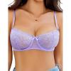 imageAvidlove Womens Sexy Lace Bra Sheer Balconette Underwire Unlined Everyday Bras LingerieLilac