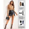 imageAvidlove Long Sleeve Bodysuit for Women Turtleneck Sheer Mesh Bodysuit Geo Print LeotardsSparkle Khaki