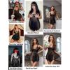 imageAvidlove Women Lingerie Lace Babydoll Mesh Nightgown Chemise Boudoir Nighty Sleepwear1black