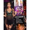 imageAvidlove Women Lingerie Lace Babydoll Mesh Nightgown Chemise Boudoir Nighty SleepwearBlackgreen
