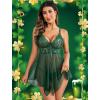 imageAvidlove Women Lingerie Lace Babydoll Mesh Nightgown Chemise Boudoir Nighty SleepwearDark Green