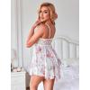 imageAvidlove Women Lingerie Lace Babydoll Mesh Nightgown Chemise Boudoir Nighty SleepwearPink Floral