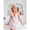 imageAvidlove Women Lingerie Lace Babydoll Mesh Nightgown Chemise Boudoir Nighty SleepwearPink Floral