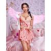 imageAvidlove Women Lingerie Lace Babydoll Mesh Nightgown Chemise Boudoir Nighty SleepwearPink Heart