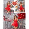 imageAvidlove Women Lingerie Lace Babydoll Mesh Nightgown Chemise Boudoir Nighty SleepwearRed