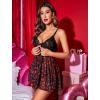 imageAvidlove Women Lingerie Lace Babydoll Mesh Nightgown Chemise Boudoir Nighty SleepwearRed Heart