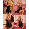 imageAvidlove Lingerie for Women Lace Babydoll Sleepwear Boudoir Outfits Plus Size Langeray XS5XLAblack