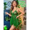 imageAvidlove Lingerie for Women Lace Babydoll Sleepwear Boudoir Outfits Plus Size Langeray XS5XLBdark Green