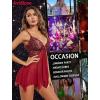 imageAvidlove Lingerie for Women Lace Babydoll Sleepwear Boudoir Outfits Plus Size Langeray XS5XLBwine Red