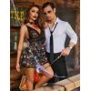imageAvidlove Women Lingerie Lace Babydoll Strap Chemise Halter Teddy V Neck Mesh NightgownHalloween Print