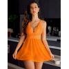 imageAvidlove Women Lingerie Lace Babydoll Strap Chemise Halter Teddy V Neck Mesh NightgownOrange Halloween