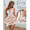 imageAvidlove Women Lingerie Lace Babydoll Strap Chemise Halter Teddy V Neck Mesh NightgownWhite Large Bouquet