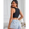imageAvidlove Womens Fishnet Top Sexy Cut Out Crop Short Hollow Out Cropped Tank TopS M LBlack