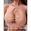 imageAvidlove Womens Fishnet Top Sexy Cut Out Crop Short Hollow Out Cropped Tank TopS M LLight Pink