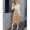 imageAvidlove Womens Satin Half Slip 36quot Lace Long Underskirt SXXLChampagne