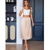 imageAvidlove Womens Satin Half Slip 36quot Lace Long Underskirt SXXLLight Khaki