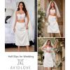 imageAvidlove Womens Satin Half Slip 36quot Lace Long Underskirt SXXLWhite
