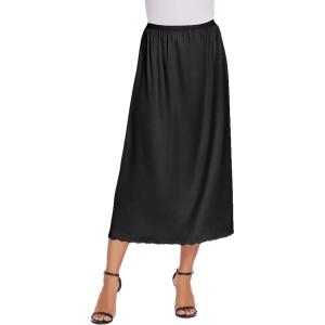 imageAvidlove Womens Satin Half Slip 36quot Lace Long Underskirt SXXLBlack