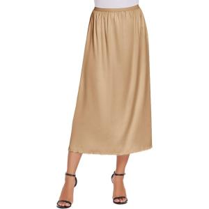 imageAvidlove Womens Satin Half Slip 36quot Lace Long Underskirt SXXLChampagne