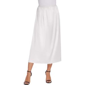 imageAvidlove Womens Satin Half Slip 36quot Lace Long Underskirt SXXLWhite
