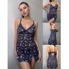 imageAvidlove Lingerie for Women Sexy Babydoll Lingerie Sheer Mesh Bodycon Mini Night Out Club Dress Side SlitNavy Blue